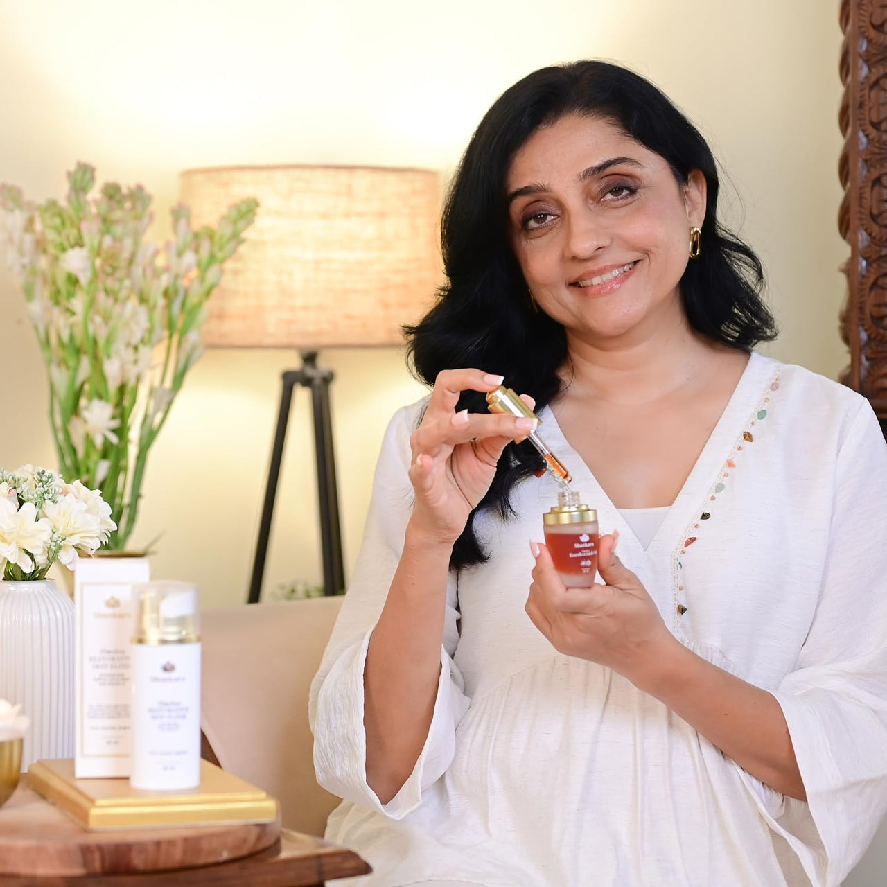 Shankara Ayurvedic Kumkumadi Oil (Tailam) with Saffron & Red Sandalwood | Elixir for Glowing Skin with Pure Essential Oils | Natural Radiance & Youthful Complexion | All Skin Types | 5ml