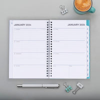 Blue Sky 2024 Weekly and Monthly Planner, January - December, 5
