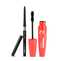 ZM Blink It Black Kajal and Mascara long lasting, Smudge proof, Waterproof - Combo 9ml (Black)