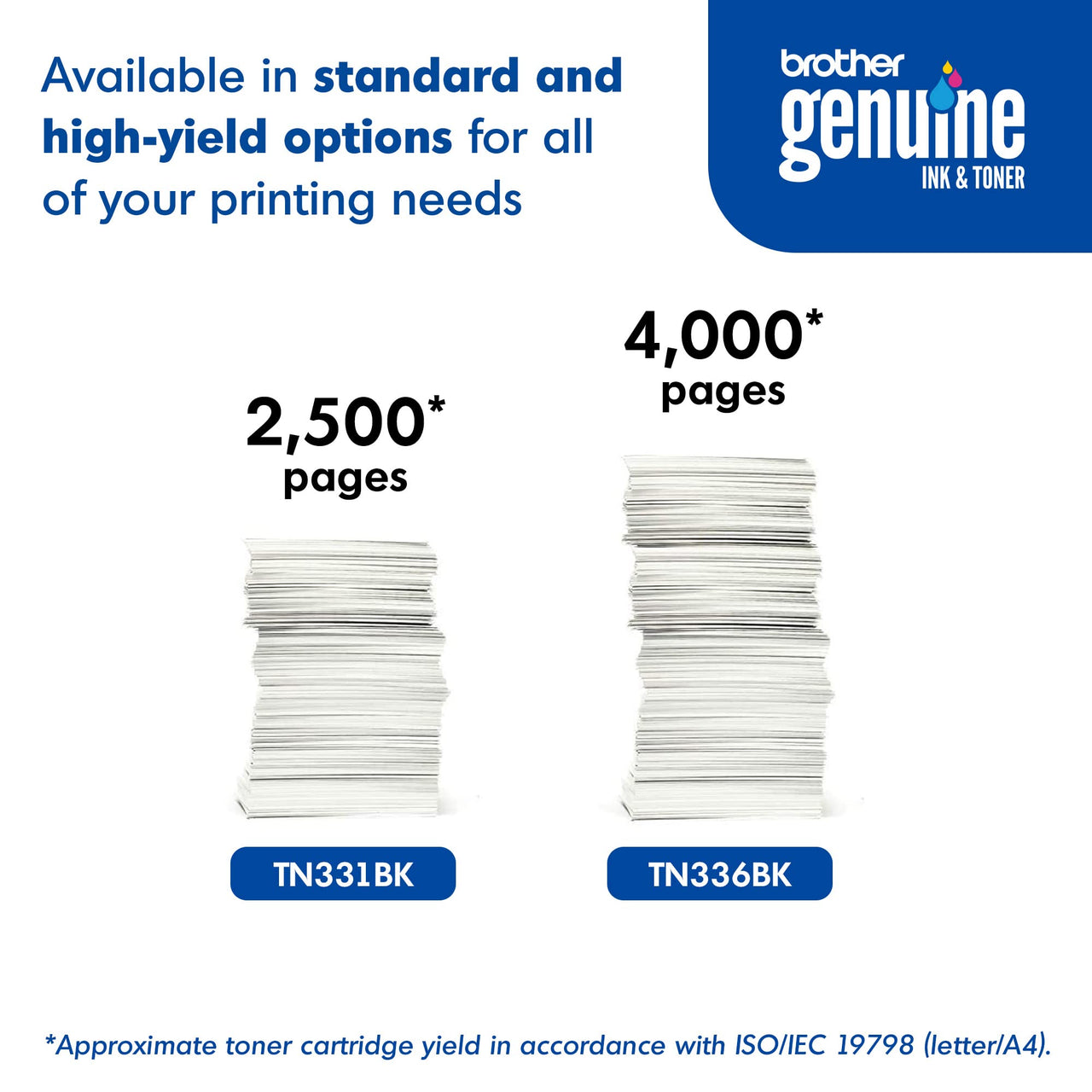 Brother Genuine TN336BK High Yield Black Toner Cartridge