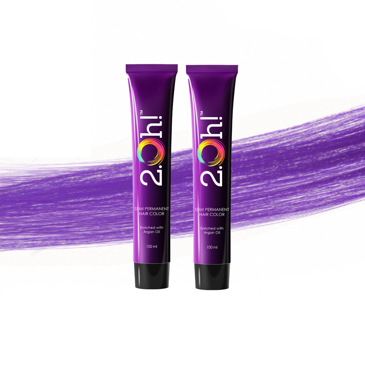 2.Oh! Italian- Violet Hair Color For Women & Men | Ammonia-Free DIY Semi Permanent Hair Color | Enriched with Argan Oil | Lasts upto 12-15 Washes | Pack of 2