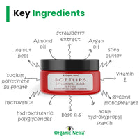 Organic Netra Lip Lightning Scrub for Soft Lip | Lightens, Brighten & Soften Lips |Moistures & Heals Dry and Chapped Lips |Enriched with Natural and Organic Ingredients with No Harmful Chemicals - 25g