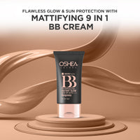 Oshea Herbals Mattifying BB Cream for All SKin Types | Non Greasy & Instant Glow with SPF 30 PA +++ | Enriched with Aloe Vera, Turmeric & Licorice Extracts (002 Beige Medium) 30g