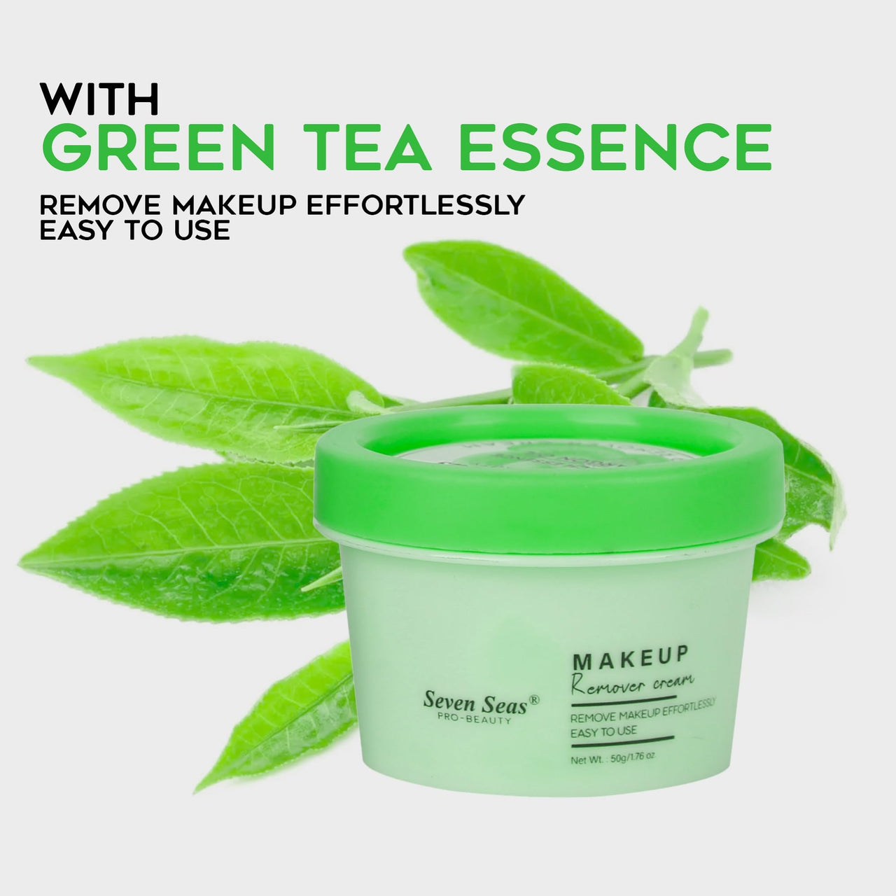 Seven Seas Green Tea Essence Makeup Remover Cleansing Balm | Cleanse Makeup, Removes Excess Oil & Dirt | For All Skin Type | Green Tea – 50 GM