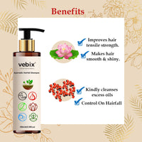 VebixProfessional Customised Regimen -4 Ayurvedic Product Kit - HairFallControl- AntiHairFall Neem Oil +Lotus AntiHairfall Shampoo + Hair - ShinningSerum & BoosterSerum -8.79 Fl.oz (Dry Scalp)