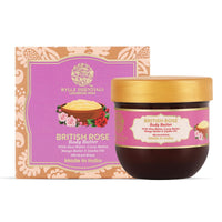RYLLZ ESSENTIALS British Rose Body Butter | with Shea Butter, Cocoa Butter, Mango Butter, Niacinamide & Jojoba Oil | for 48Hrs Moisturisation, Stretch Marks, Dry/Itchy Skin & Uneven Skin Tone | 200 ml