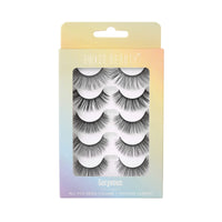 Swiss Beauty Cruelty-Free 3D Eyelashes - Pack of 10 False Eyelashes | Volumising Eye Lashes | Lengthening Eye Lashes | Lightweight Eyelashes | Shade - Black 01, Set of 5