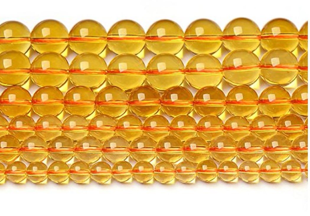 1 Strand Adabele Natural Citrine Yellow Crystal Healing Gemstone 8mm Round Loose Stone Beads (44-47pcs Total) for Jewelry Making GH2-8 8mm (1 Strand) Citrine Crystal