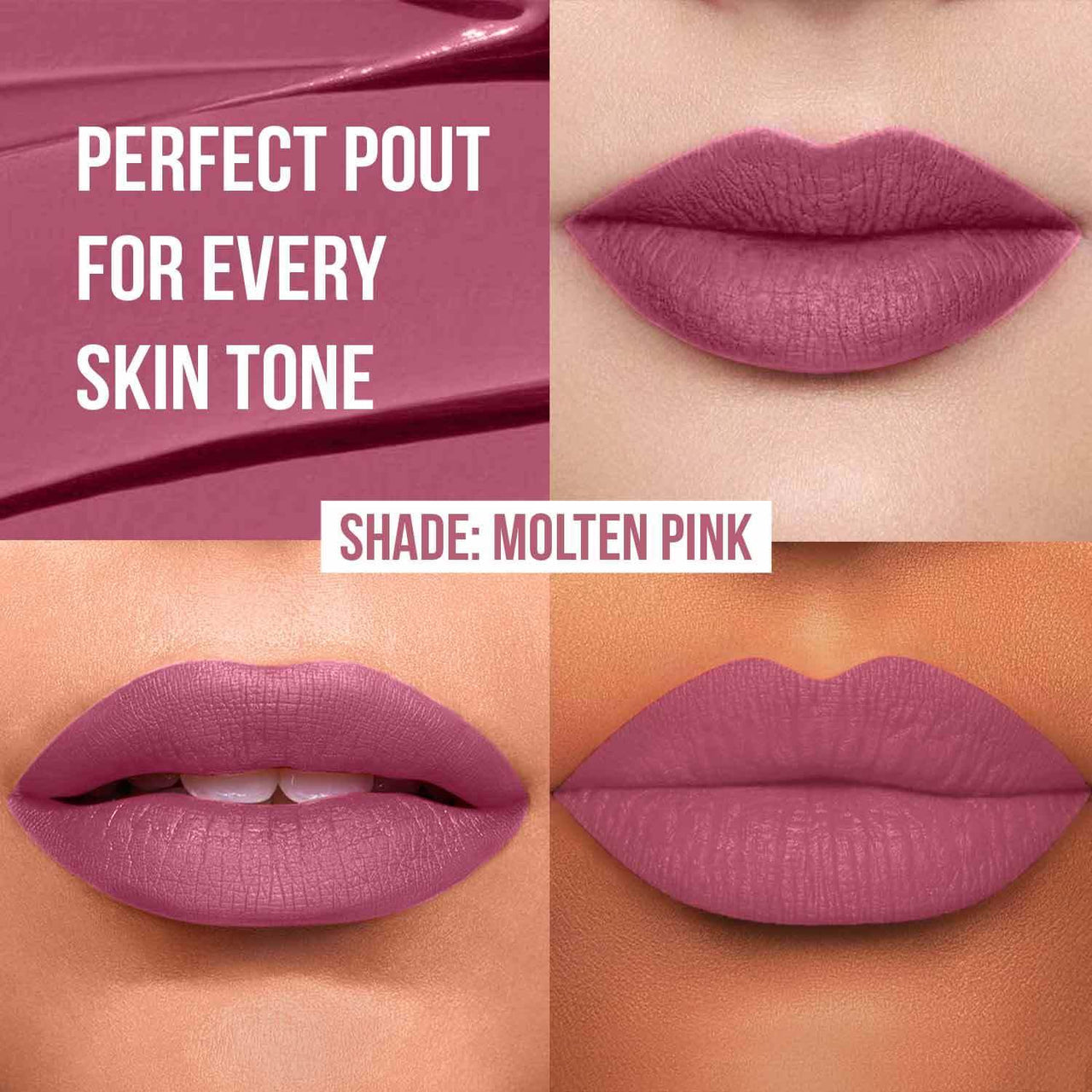 Insight Non Transfer Lip Color, Matte Finish, 4ml (25 Molten Pink)