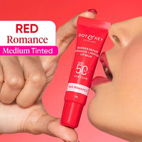 DOT & KEY Ceramide&Peptide Barrier Repair Lip Balm Spf 50,Pa+++|Red Romance|Uva/Uvb Lip Protection|Soft Tinted Lip Moisturizer|Boosts Collagen&Instantly Plumps Lip|Prevents Pigmentation|10Gm,1 Count