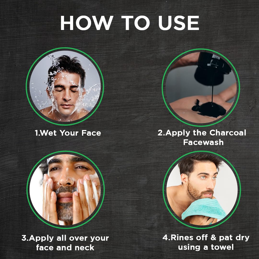 Mancode Activated Charcoal Face Wash & Charcoal Peel-Off Mask Combo for Men | Deep Cleansing, Oil Control & Detox | Minimizes Pores & Boosts Radiance | 100ml Each| Pack of 2