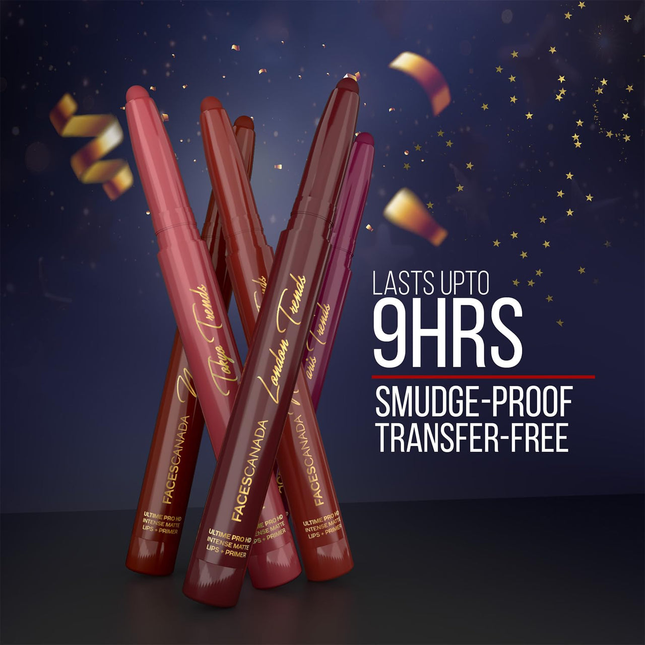 FACES CANADA Ultime Pro HD Intense Matte Lips + Primer - Serious Rizz N08, 1.4g, Limited Edition | 9HR Long Stay | Primer Infused For Flawless HD Matte Finish | Intense Color | Lightweight