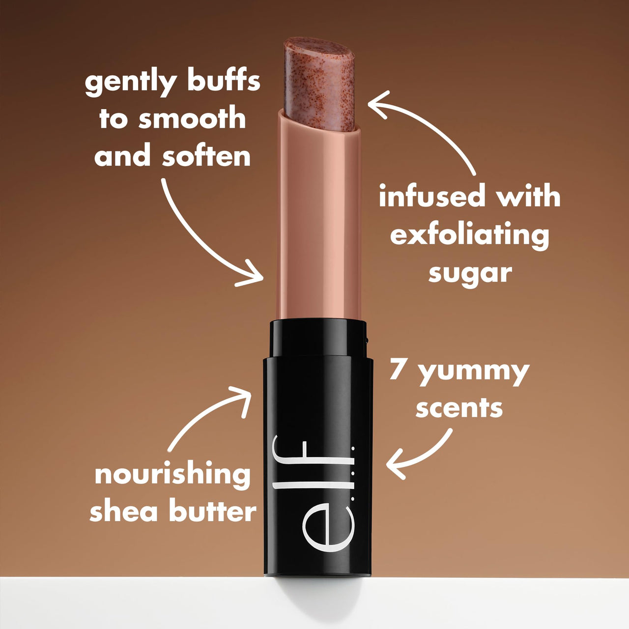 e.l.f. Lip Exfoliator, Moisturizing Scented Lip Scrub For Exfoliating & Smoothing Lips, Infused With Jojoba Oil, Vegan & Cruelty-free, Coffee