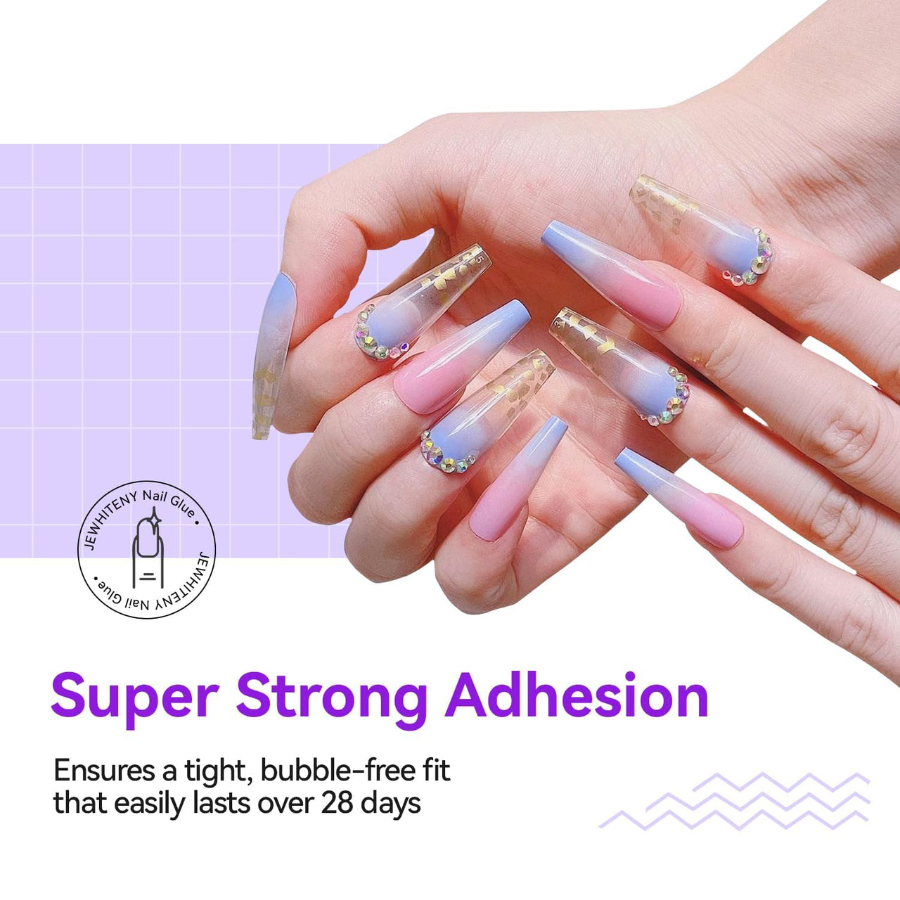 Bolt Bee 6-in-1 Glue 15ml – Base Coat, Nail Glue, Strengthener, Self-Leveling Gel, Slip Solution & Blooming Gel – Soak Off UV/LED Multi-Functional for Nail Art & Extensions