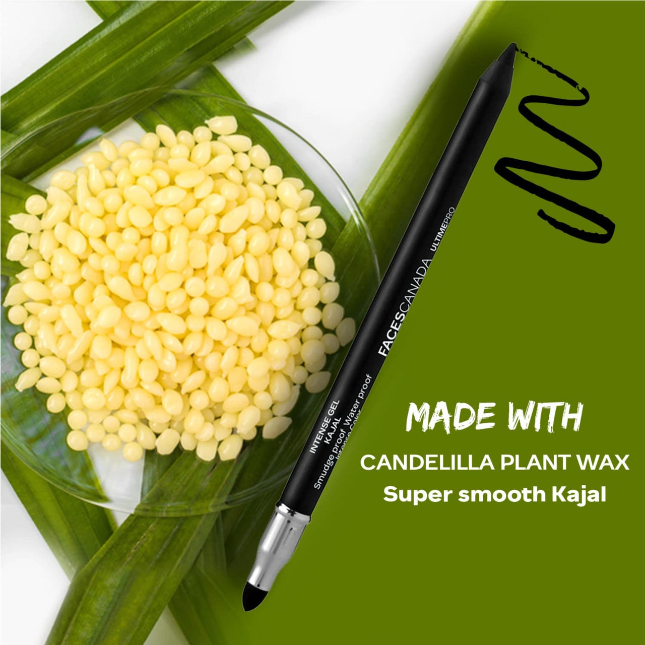 FACESCANADA Ultime Pro HD Intense Matte Lips + Primer - Tea Rose 10, 1.4G | 9Hr Long Stay & Ultime Pro Intense Gel Kajal 3-In-1 Kajal, Eyeliner, Smokey Eyeshadow, Pack Of 1