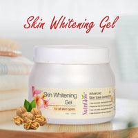 NutriGlow Skin Whitening Gel For Excess Pigmentation, Heals Acne & Blemishes, Oil Control, All Skin Types, Sulphate Free, 500gm
