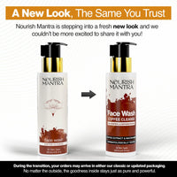 Nourish Mantra Coffee Cleanse Face Wash | Excess Oil Control, Pore Cleansing & Removes Tan | Enriched With Coffee, Niacinamide, & Aloe Vera | Suits All Skin Types | For Men & Women | 200 ml
