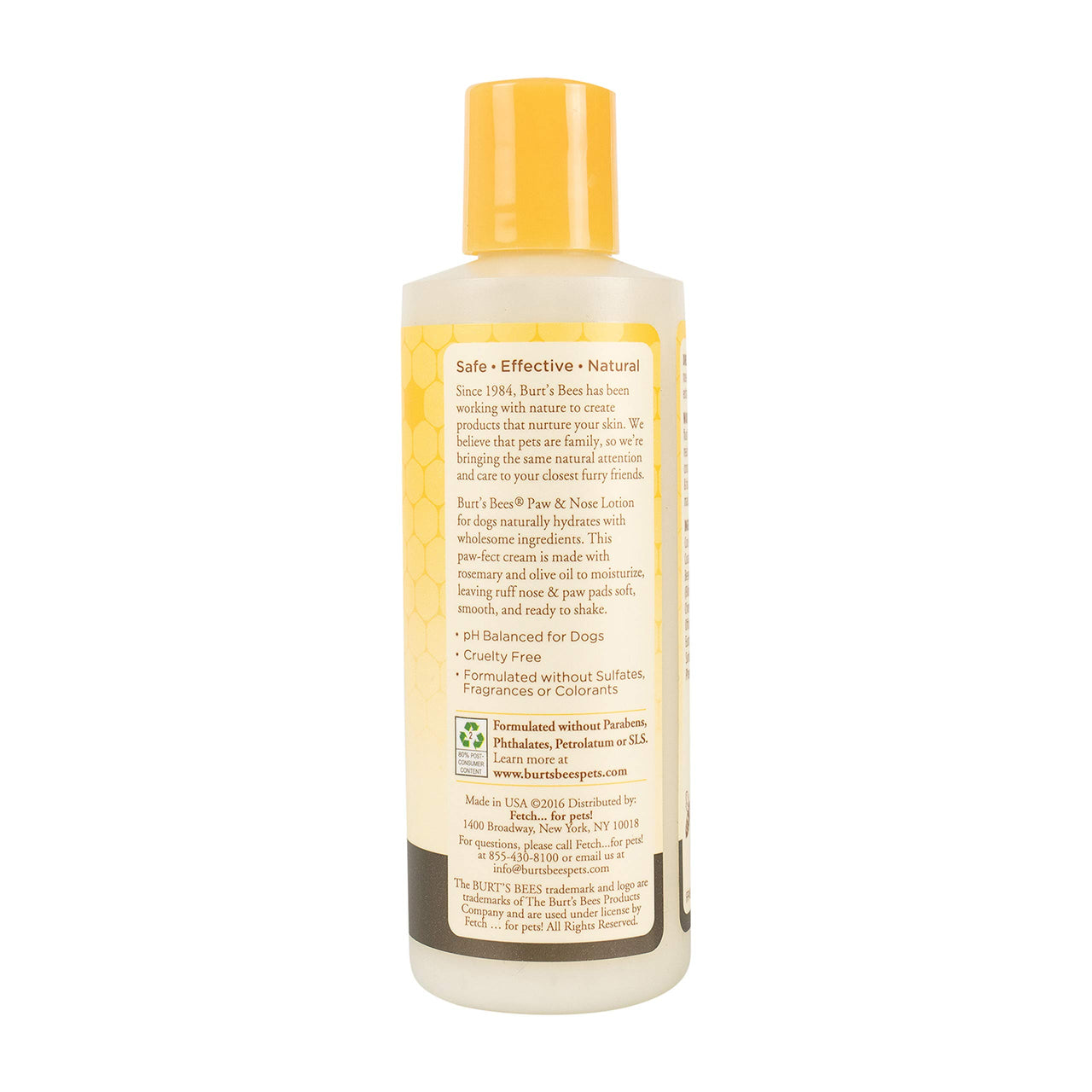 Burt's  Bees for Pets Natural Paw & Nose Lotion with Rosemary & Olive Oil | Soothing Lotion for All Dogs | Cruelty Free, Sulfate & Paraben Free, pH Balanced for Dogs - Made in USA, 4oz- 2 Pack