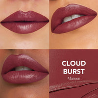 LoveChild Masaba Lush Creme Lipstick (Maroon), Moisturizing Satin Finish with Ceramides & Shea Butter, Lightweight, Long-Lasting & Ultra-Smooth, Perfect Shades for Indian Skin Tones, Cloud Burst 3.5g