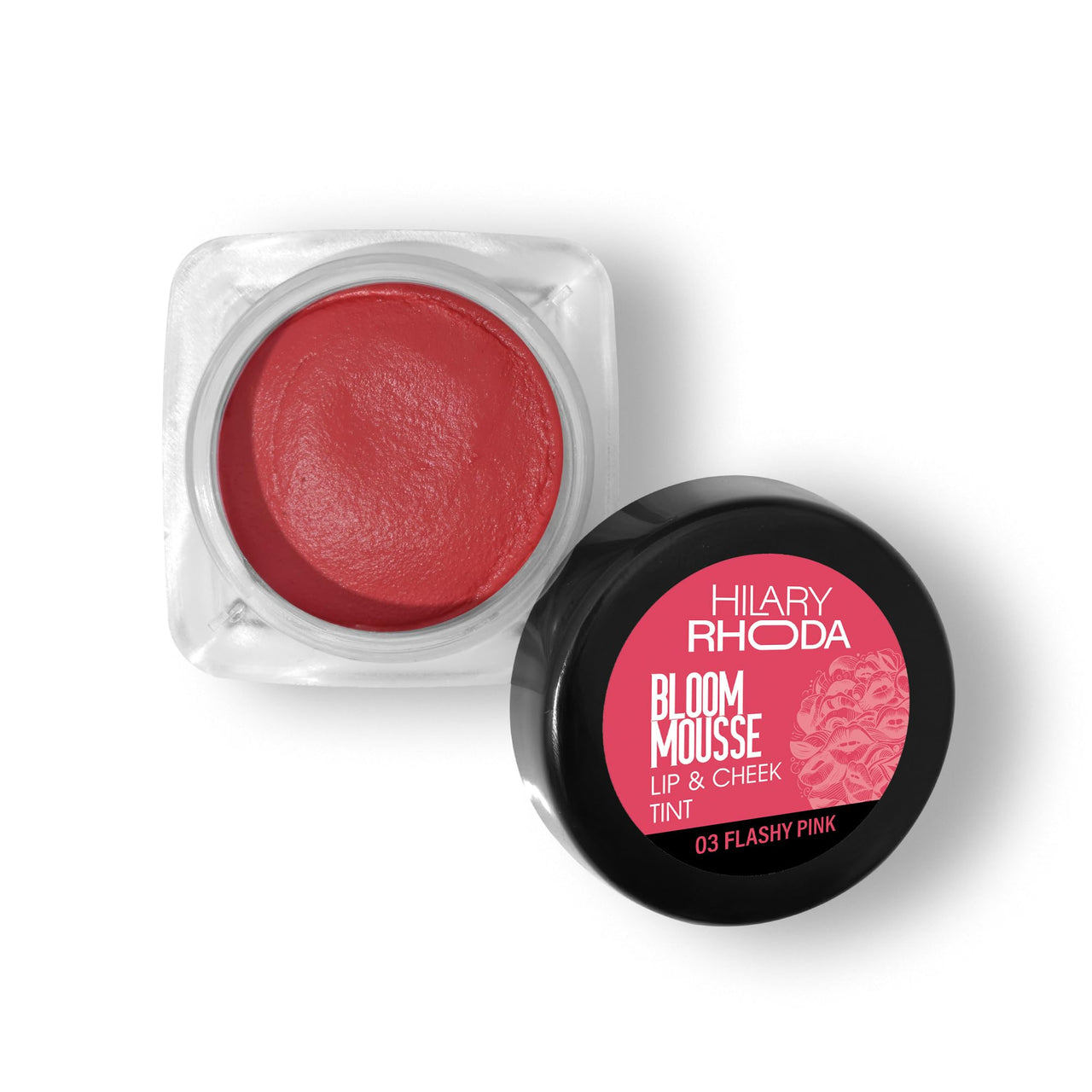 Hilary Rhoda Bloom Mousse Lip N Cheek Tint | Waterproof & Smudge-Proof | 12-Hour Stay | Non-Drying Formula | Mousse Texture | Matte Finish - 5g (Flashy Pink - Shade 03)