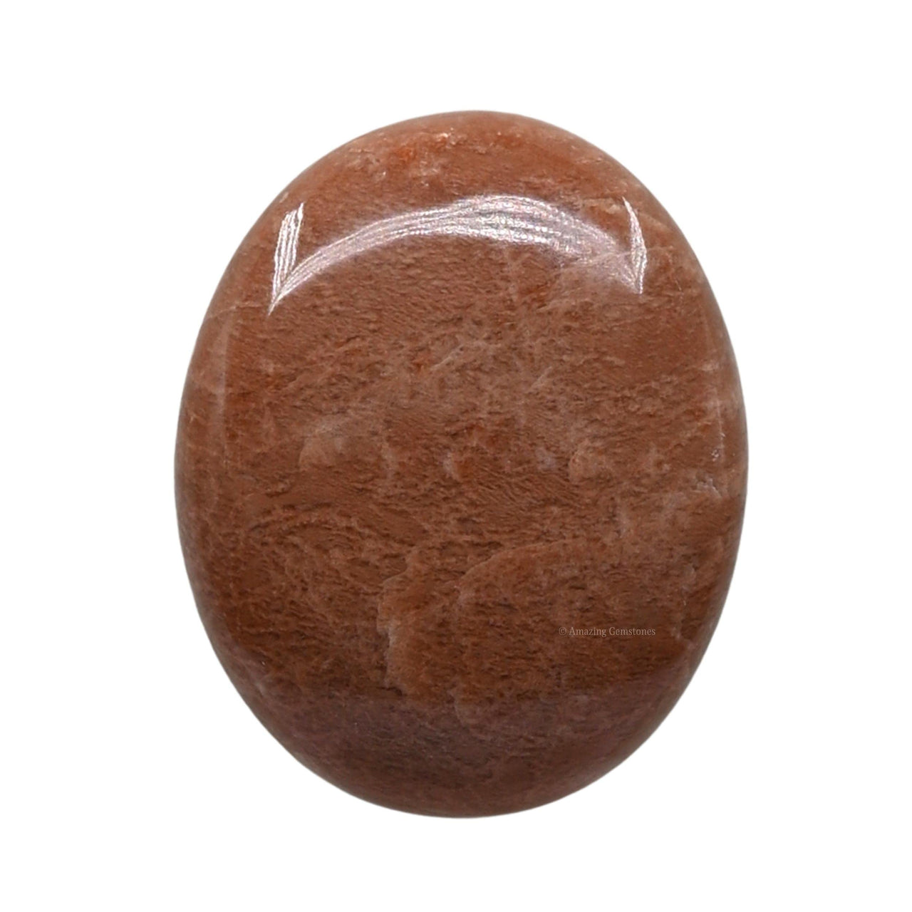 Peach Moonstone Palm Stone - Hot Massage Worry Stone for Natural Body Chakra Balancing, Reiki Healing and Crystal Grid Peach Moonstone