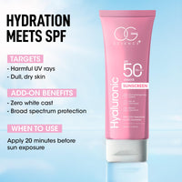 OG BEAUTY SCIENCE SPF 50 PA+++ Sunscreen | 0.5% Hyaluronic Acid & 0.2% Ceramide | Broad Spectrum UV Protection | Hydrating & Lightweight | Dermatologically Tested | 50ml