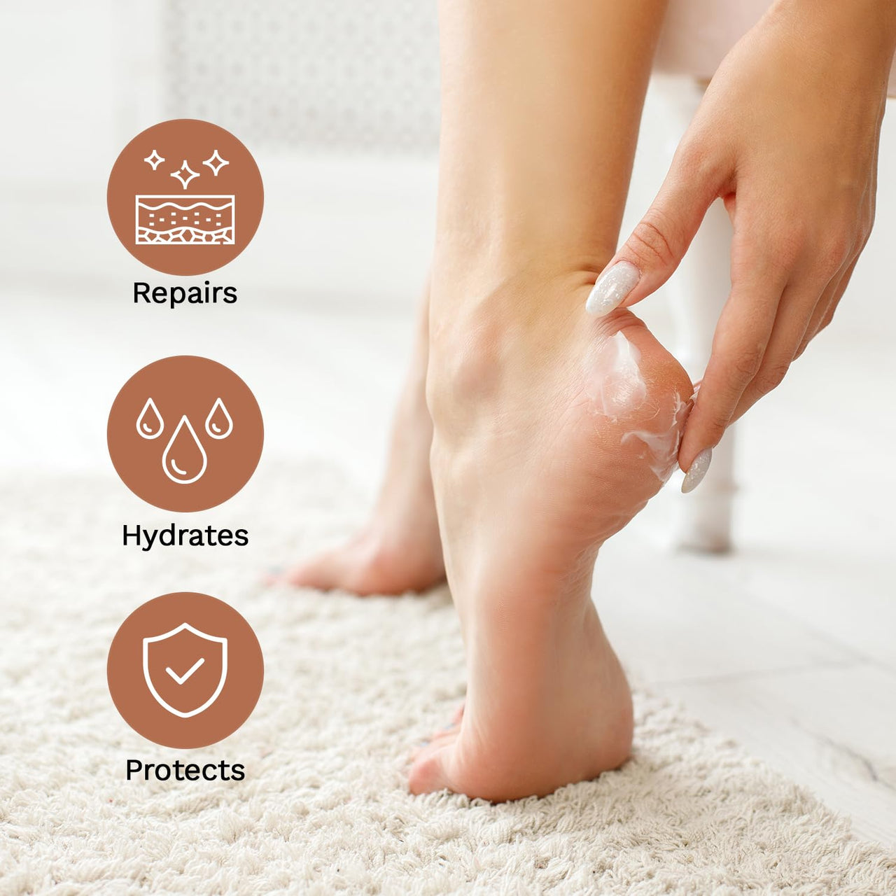 FURR By Pee Safe Urea & Natural AHAs Foot Cream | Unisex | For Dry & Cracked Heels | Deeply Hydrates, Repairs & Exfoliates | Shea Butter | Tea Tree Oil | Aloe Vera Extract | 75g