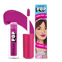 SUGAR POP Matte Lipcolour | Lasts Upto 8 hrs l Pink Lipstick for Women l Vitamin E Infused | Non-Drying, Smudge Proof, Long Lasting | 1.6ml - 13 Magenta (Dark Pink)