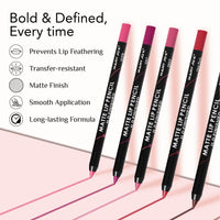 MARY JO K Matte Lip Pencil - India Red - HD Finish, Transfer-Resistant, Matte Perfection - [Quantity]