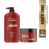 TryOnes Keratin Shampoo and Hair Mask Combo for Smooth and Shiny Hair Long Lasting Anti Dandruff Shampoo and Frizz Control Hair Mask Deep Repair and Salon Like Treatment for All Hair Types