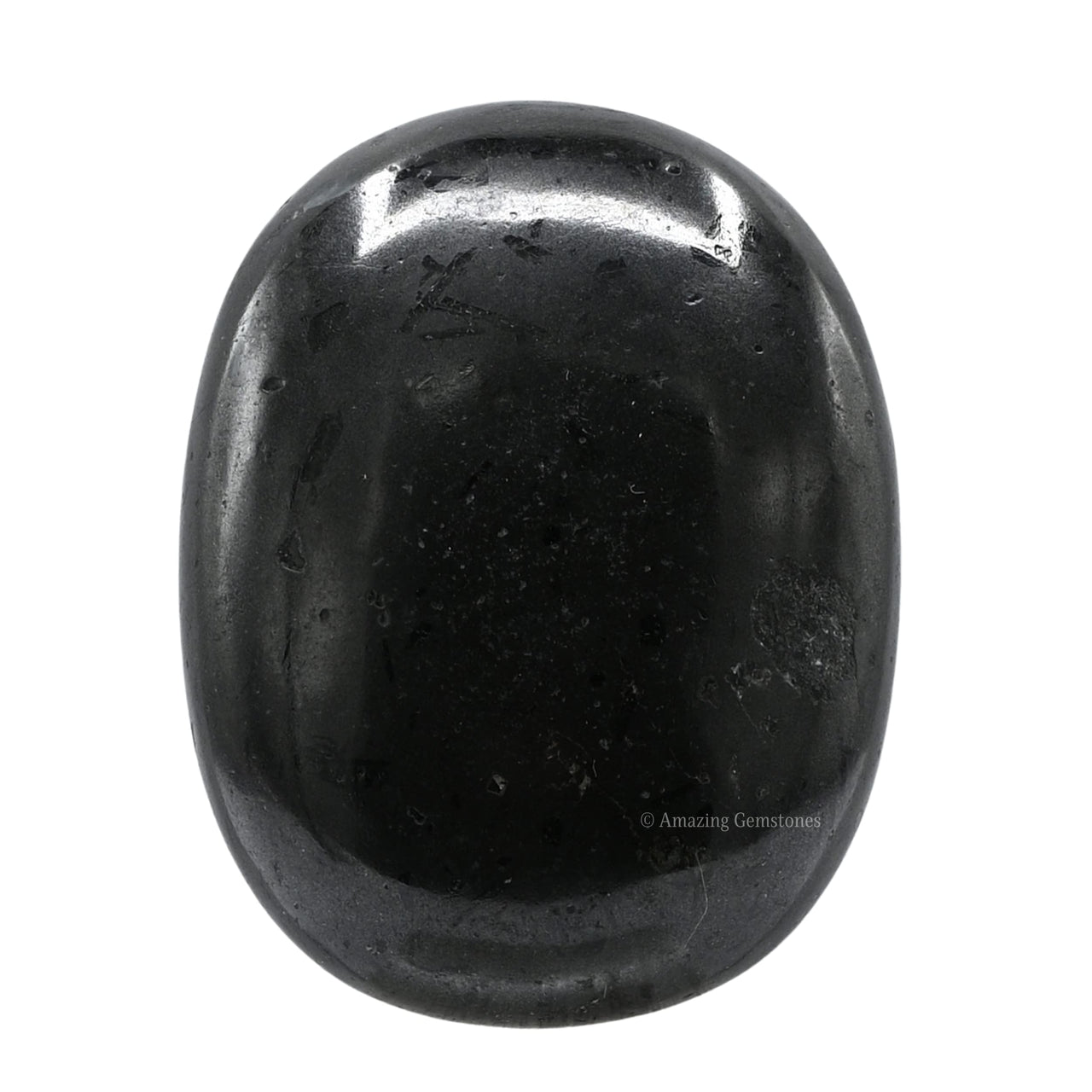 Black Tourmaline Large Palm Stone - Massage Worry Stone for Natural Body Chakra Balancing, Reiki Healing and Crystal Grid Black Tourmaline - Mental (Large)