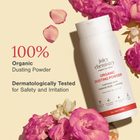 Juicy Chemistry Organic Anti Fungal Dusting Powder Fortified with Damask Rose & Jasmine 100g | Talcum Free Powder for Face & Body | Skin Brightening, Matte Finish & Oil Control | For Men, Women & Kids
