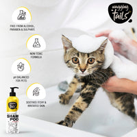 Wagging Tails Slick & Shine 5-in-1 Pet Shampoo-400ml-Pack of 2 | Deodorize & Moisturise the Skin | Remove Dirt | Help to Repair Damaged Hair | Anti-Itching & Anti-Dandruff Cleanser-All Breed Dog & Cat