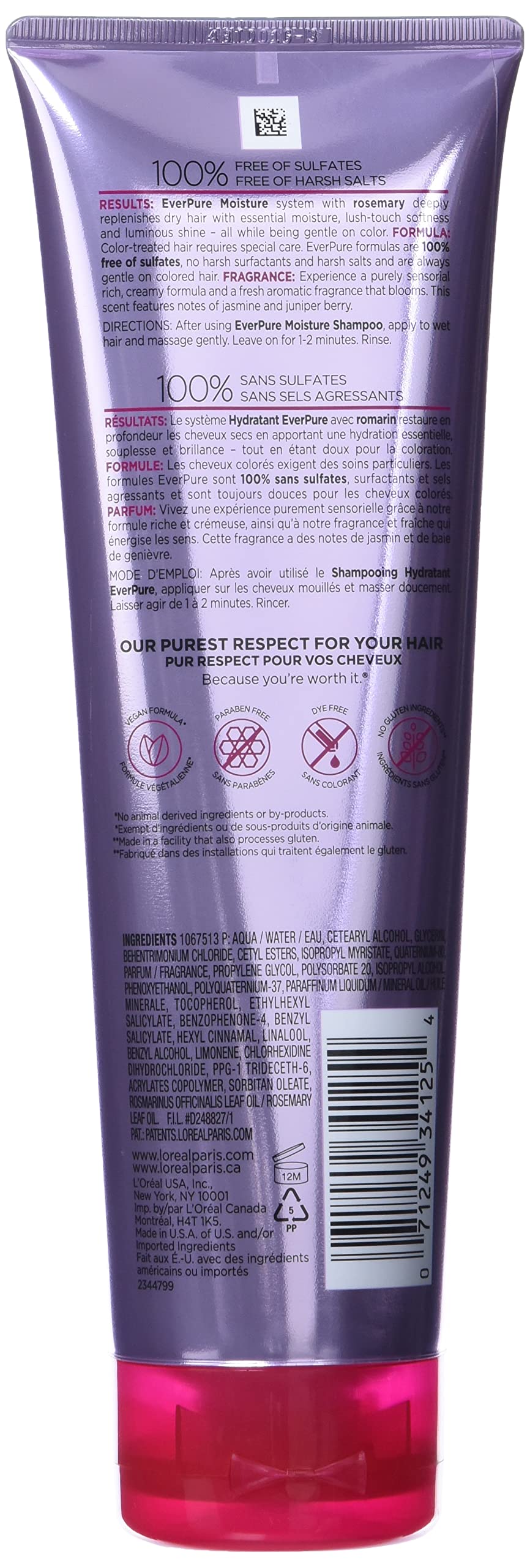 L'Oreal Paris EverPure Moisture Conditioner 8.5-Fluid Ounce
