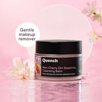 Quench Dirt Dissolving Cleansing Balm with Salicylic acid & Cherry Blossom, Gentle Makeup Remover Balm-Oil-Milk Texture, Removes Long-Wear Makeup & Sunscreen, Made in Korea 50ml