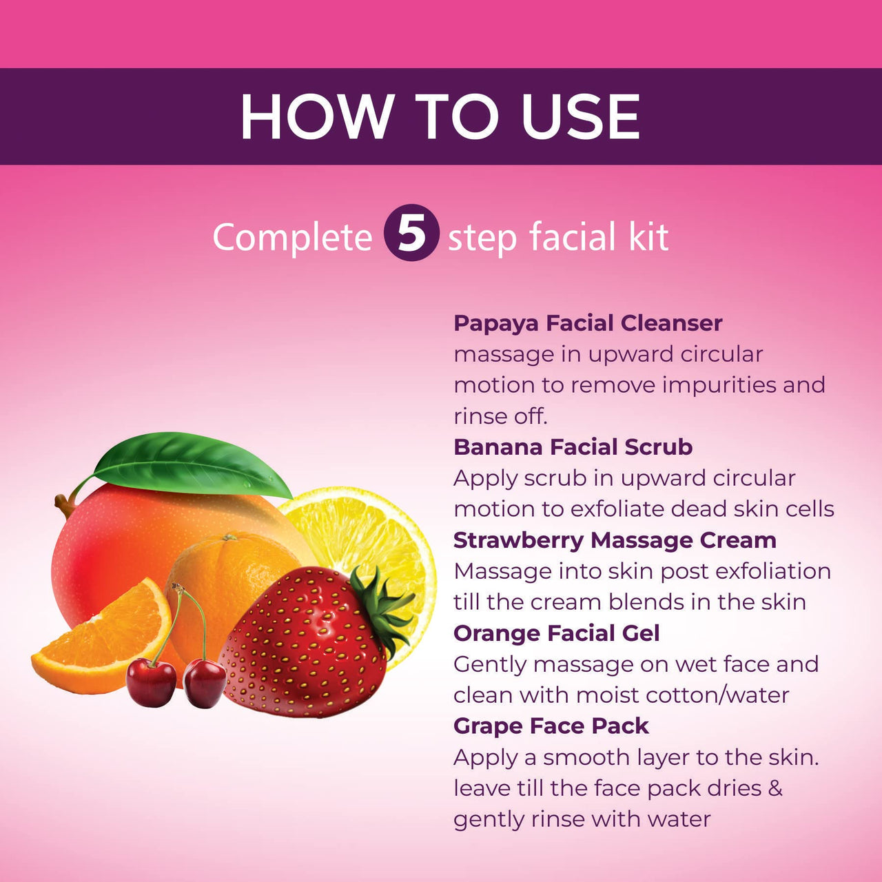 BEE ONE FACIAL KIT FIVE FRUIT 32 GMS