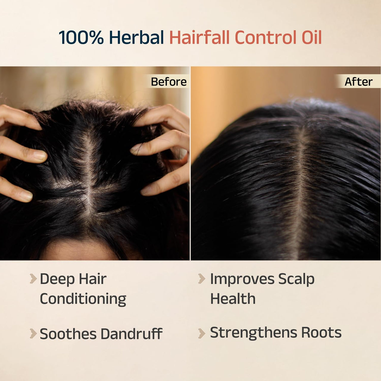 Vedix Keshamrut Herbs Infused Hair Oil for Men & Women I Control Hair Fall & Boost Hair Growth I 16+ Whole Herbs, Leaves & Flowers I No Mineral Oils & Chemicals (200ml)