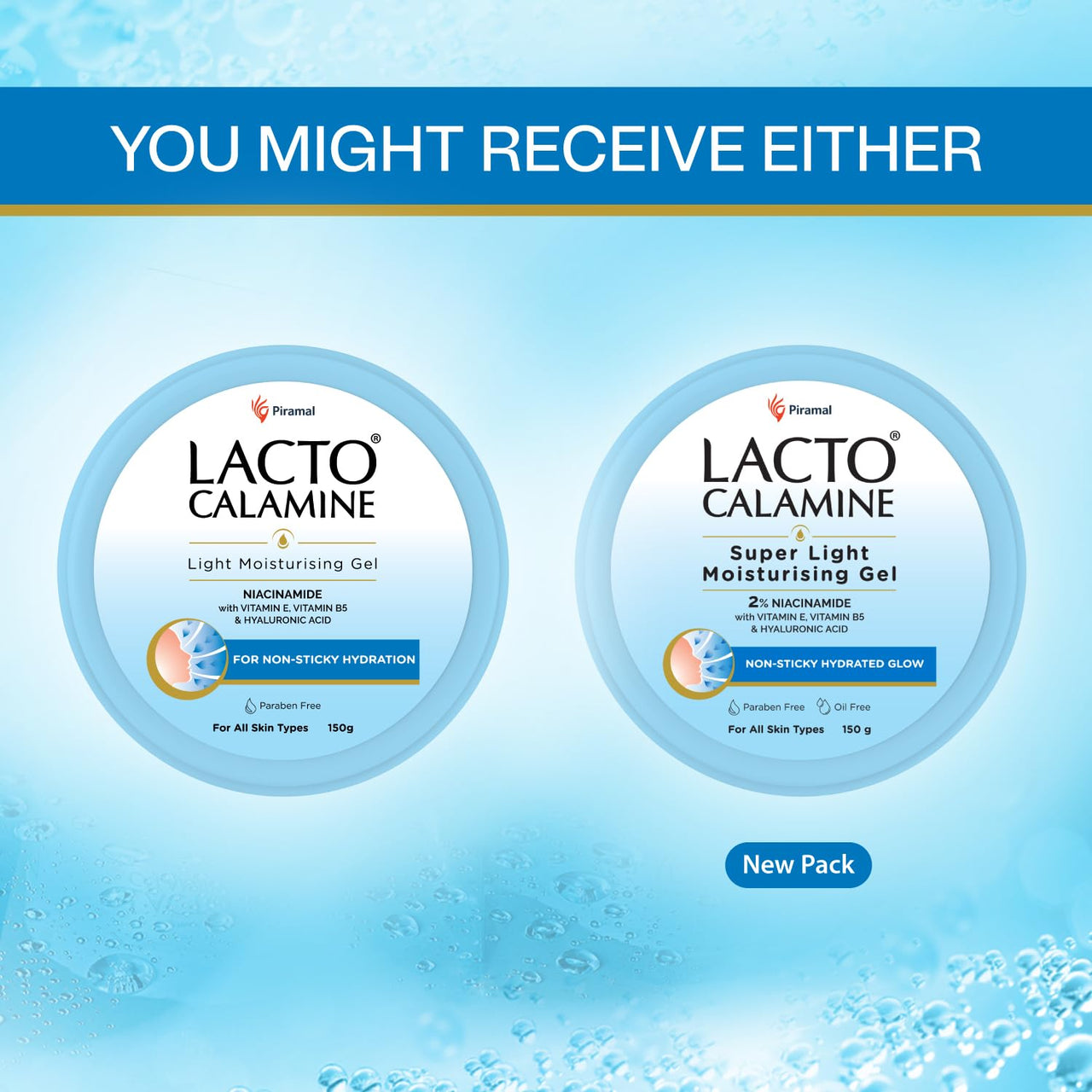 Lacto Calamine Super Light Moisturizer for Face | 150g | Moisturiser for Oily Skin with Niacinamide, Hyaluronic Acid | Face Moisturizer with 300% Instant Hydration, 90% Stronger Moisture Barrier
