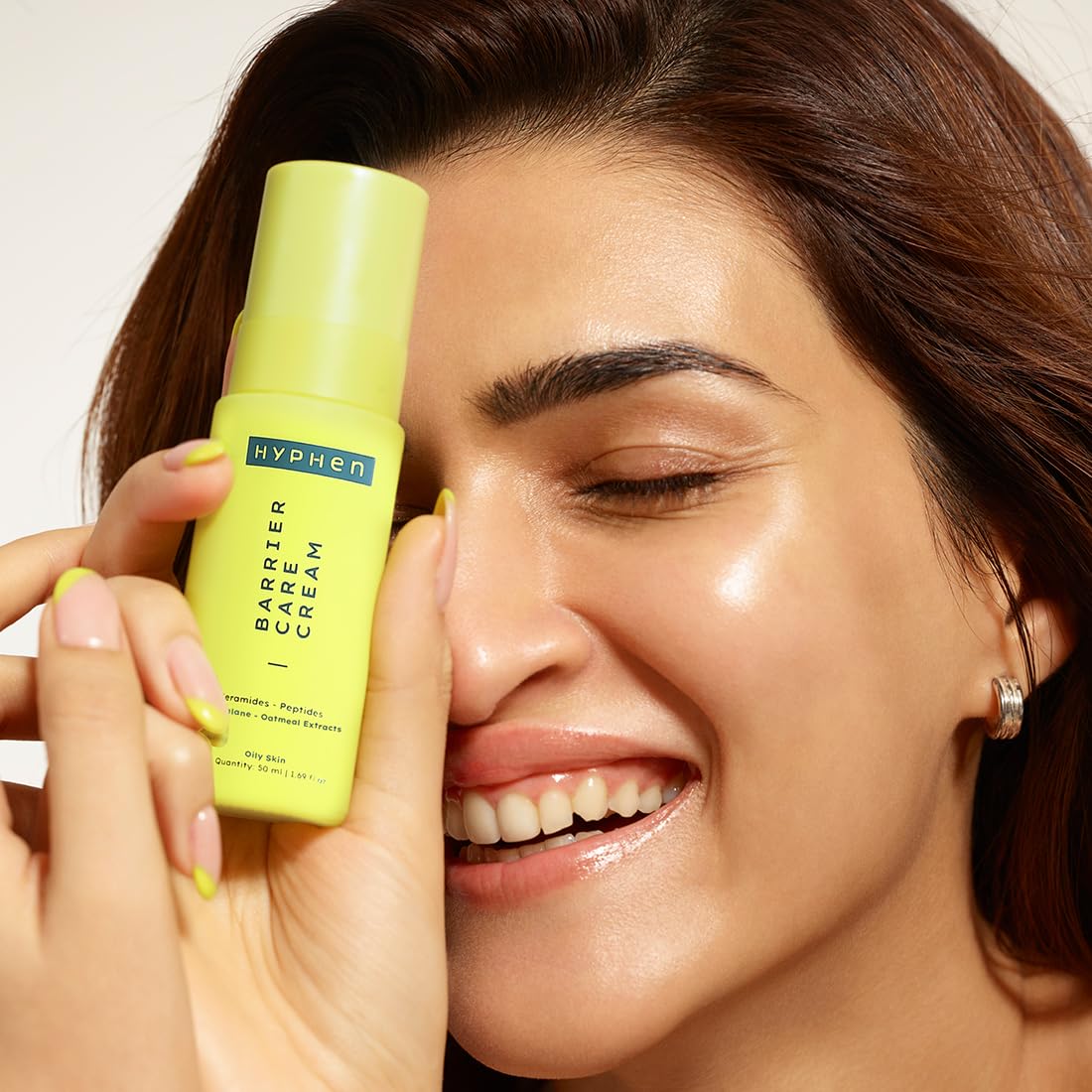 Hyphen Barrier Care Face Cream for Oily & Combination Skin | Lightweight Peptide and Ceramide Face Moisturizer | Strengthens Skin Barrier & Deeply Hydrates | Oil Free Face Moisturizer |50Ml