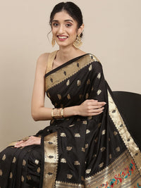 Pandadi Saree Women's  Paithani Silk Saree With Blouse Piece