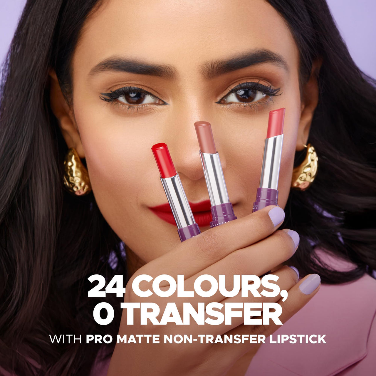 Hilary Rhoda Pro Matte Non-Transfer Lipstick | Waterproof & Smudge-Proof | 12-Hour Long Stay | 24 Shades Available | Highly Pigmented Matte Finish Lipstick | 2g - (Wine Rouge | Shade 24)