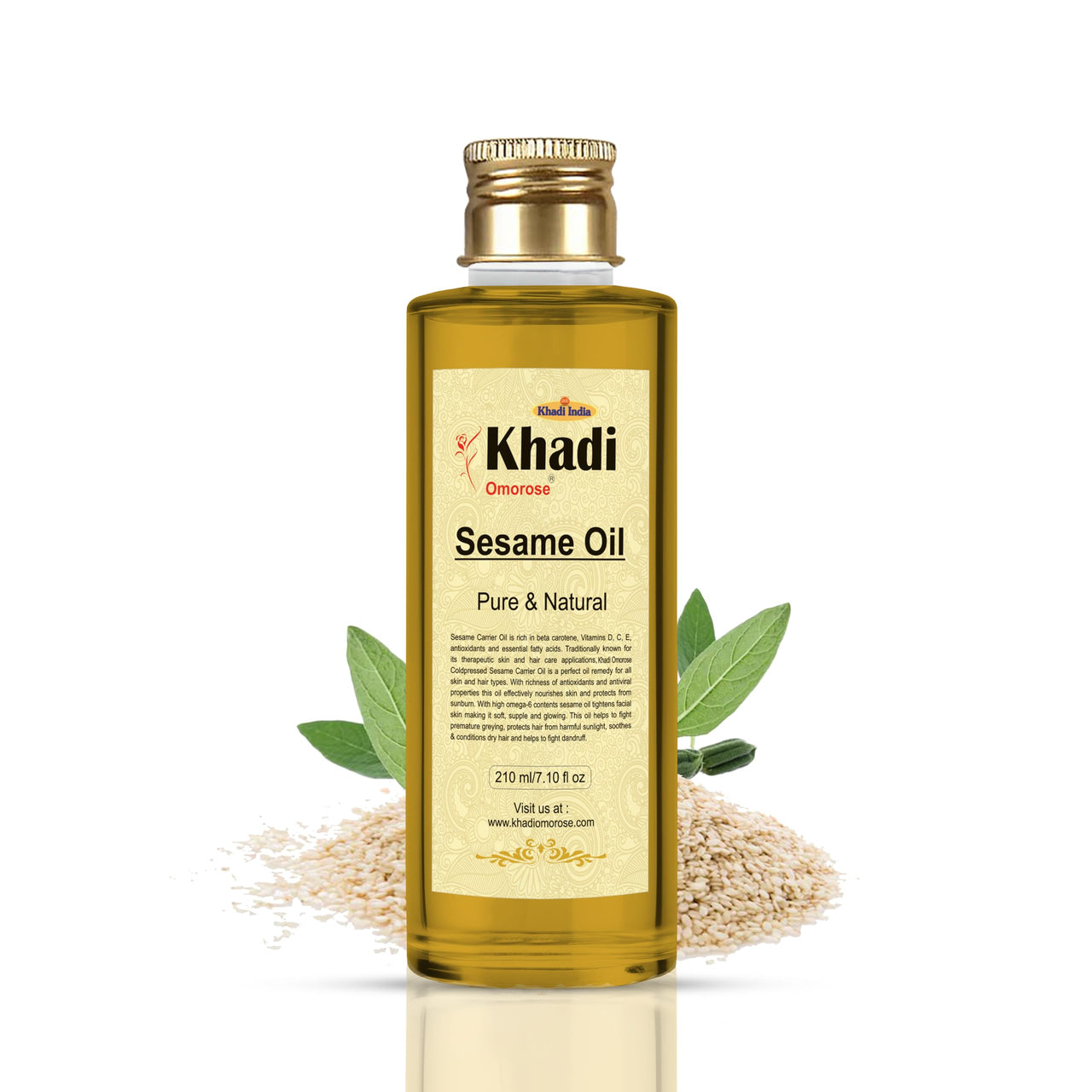 Khadi Omorose Sesame Carrier Oil (Pure & Coldpressed) -210 ml