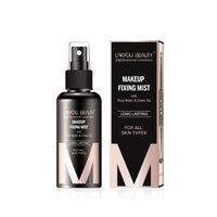 Lakyou Beauty Makeup Fixing Mist with Rose Water & Green Tea | Long-Lasting | Hydrates & Refreshes | Suitable for All Skin Types | 80ml