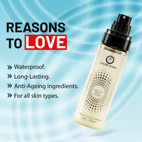 Colors Queen Gold Glow Makeup Fixer Spray – 100 ml | Long Lasting Makeup Setting Spray for Face Makeup | Lightweight & Non Greasy Makeup fixer Spray after Makeup, Infused with Aloe Vera Extracts