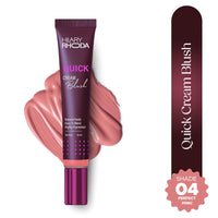 Hilary Rhoda Quick Cream Blush | Highly Pigmented & Dewy Finish | Long-Lasting | Buildable Coverage | Weightless & Easy to Apply | Cream Blush | 20ml (Perfect Pink - Shade 04)