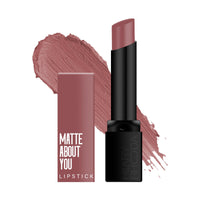 Hilary Rhoda Matte About You Lipstick | Long Lasting & Highly Pigmented Lipstick | Glides Smoothly | Matte Finish | One Stroke Application | Cruelty-Free & Vegan - 3g (Latte Love - Shade 01)