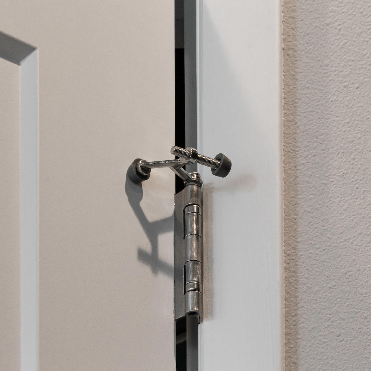 Design House 181776 Hinge Pin Stop Wall Protector with Rubber Tip Adjustable Door Stoppers, 5-Pack, Satin Nickel, 5 Pack