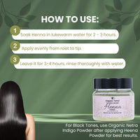 Organic Netra Henna Powder for Hair Colour, Pure and Natural Care for Lustrous Hair, Treats Scalp, Perfect Hair Conditioner, Cover Grey Hair, Chemical Free - 30g (Pack of 1)