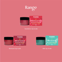 Rivona Naturals Strawberry Lip Scrub | Sugar + Niacinamide | For Men & Women| 8 gm