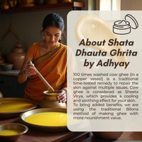 ADHYAY | Shata Dhauta Ghrita Skin Renewal Cream | Deep Nourishing Hydrating & Age-Defying Ayurvedic Formula | Wrinkle Repair & Skincare | Infused with Cow Ghee & Marigold Extracts | 100gm